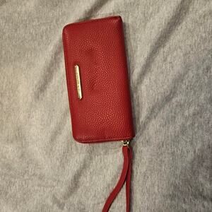 Steve madden red leather wallet